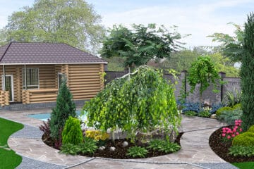 Gartensauna mit Vorraum und Dusche