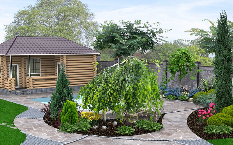Gartensauna mit Vorraum