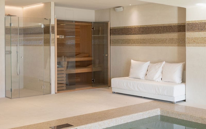 Sauna mit Glasfront